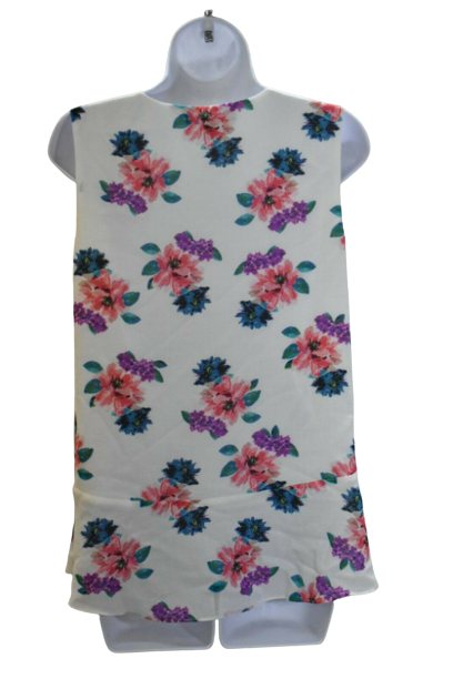 Ellen Tracy Flounce Hem Shell - Women's Size XS - Jardin Combo NEW
