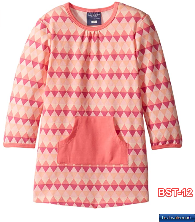 Toobydoo Baby Girl's Geo Pink Pocket Dress (Infant/Toddler) with Panties 3-6M
