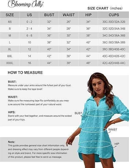 Blooming Jelly Womens Bathing Suit Coverups White Swiss Dot Beach Swim Dress, S