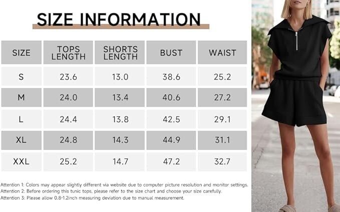 Zwurew Workout Sets Women's 2 Piece Casual Summer Cap Sleeve Shirts & Shorts, XL