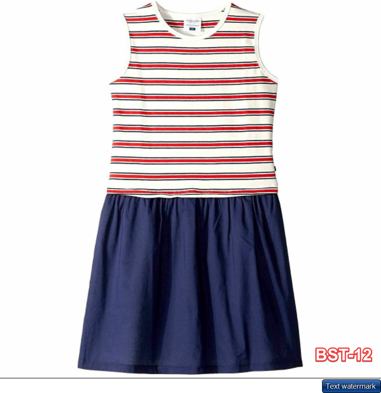 $159 ToobyDoo Toddler Girls Red White Blue Striped Sleeveless Tank Dress Sz 10Y