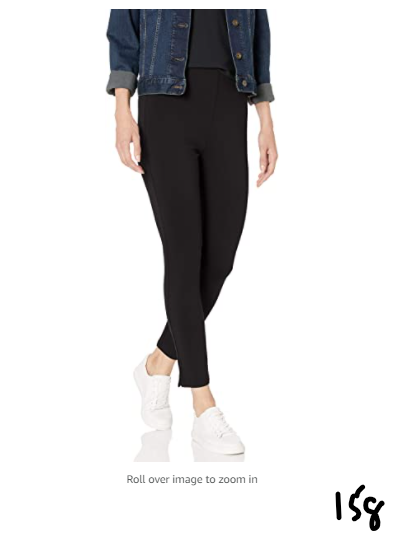 Brand - Daily Ritual Women's Ponte Side-Zip Ankle-Length Pant, Black, X-Small