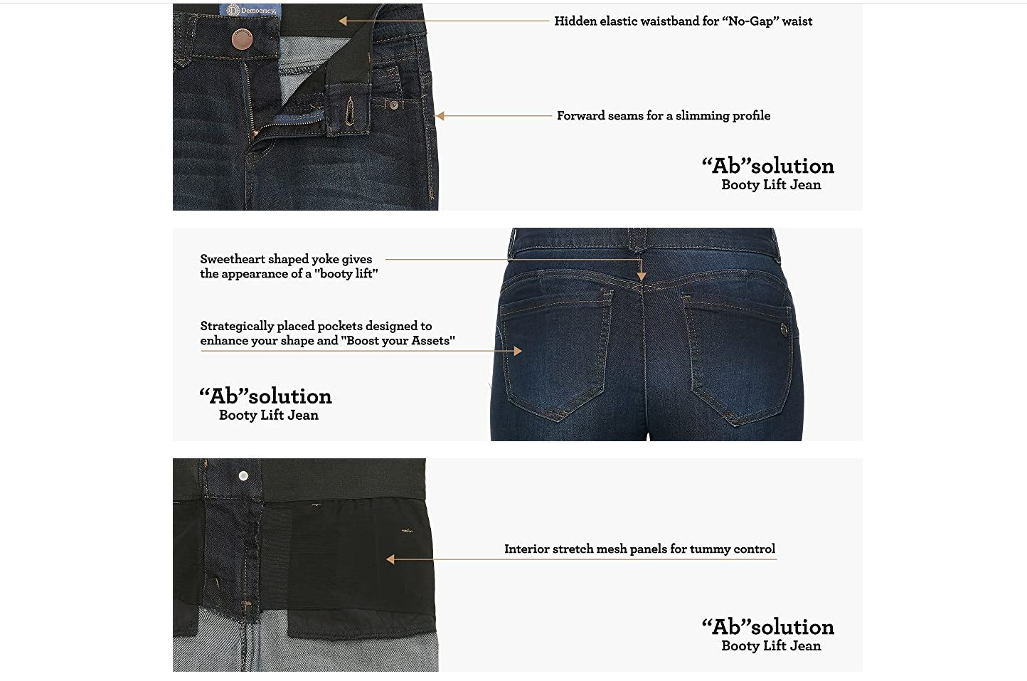 Democracy Women's Ab Solution Crop In Indigo Sz14