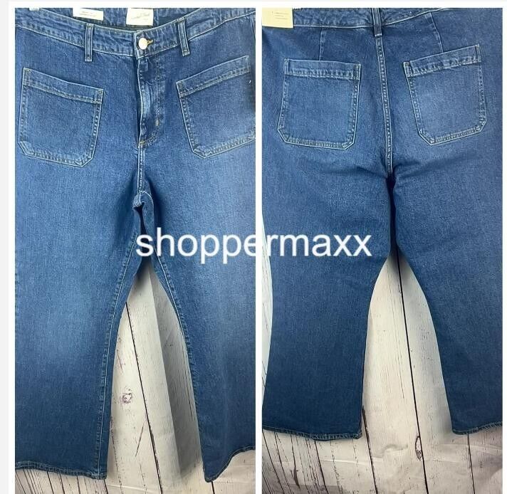 WOMEN'S HIGH-RISE FLARE JEANS - UNIVERSAL THREAD, MEDIUM WASH, SIZE 17 SHORT