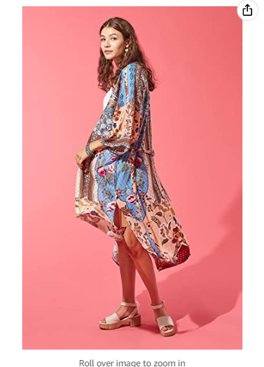 Tickled Pink Women's Standard Harlow Spring Kimono/Kaftan Garden Chic Kimono OS