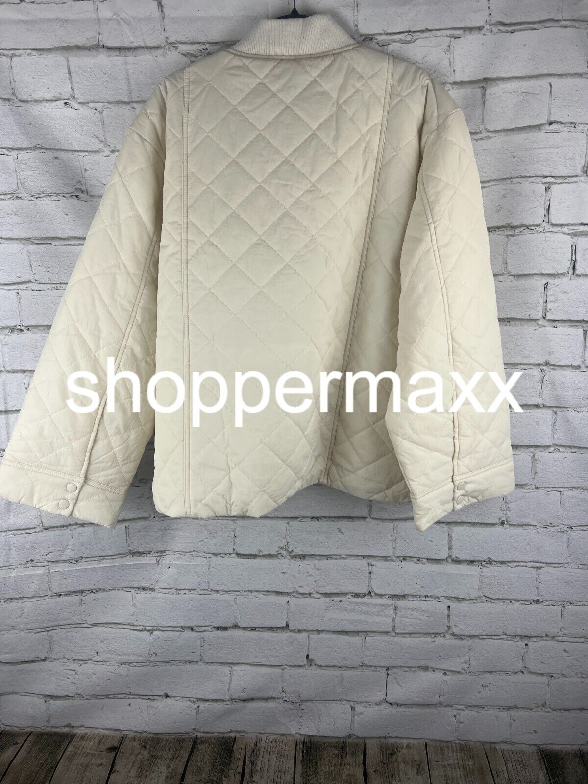 Women's Quilted Bomber Jacket - A New Day, White, XL