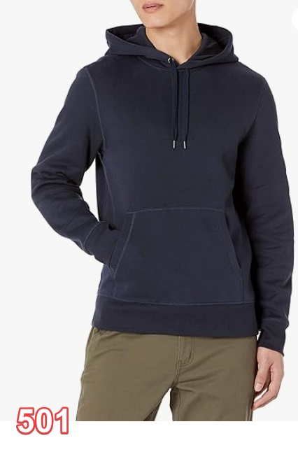 Amazon Essentials Men's Hooded Fleece Sweatshirt Navy Medium