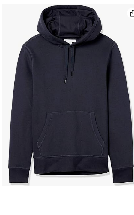 Amazon Essentials Men's Hooded Fleece Sweatshirt Navy Medium