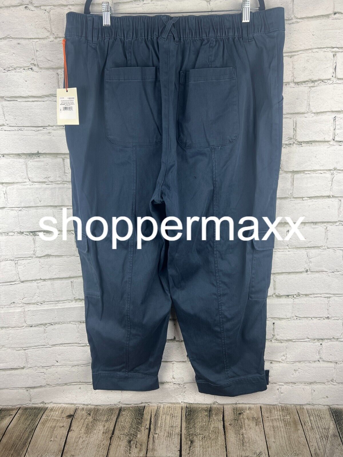 Women's Mid-Rise Casual Fit Cargo Pants - Knox Rose, Navy Blue, 1X