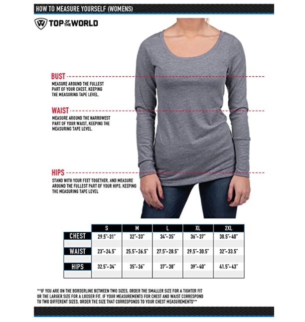 Top of the World Kansas Jayhawks Womens Trim Triblend Long Sleeve Scoop Neck Tee