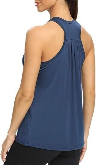 Bestisun Workout Exercise Tops Women Active Yoga Tops Athletic Long Tank Top XXL