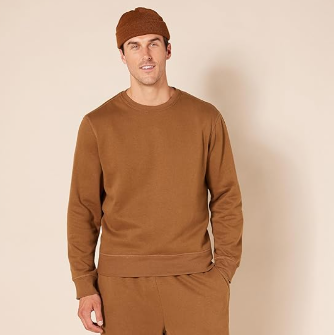 Essentials Men's Fleece Crewneck Sweatshirt (Available in Big & Tall), Black, M