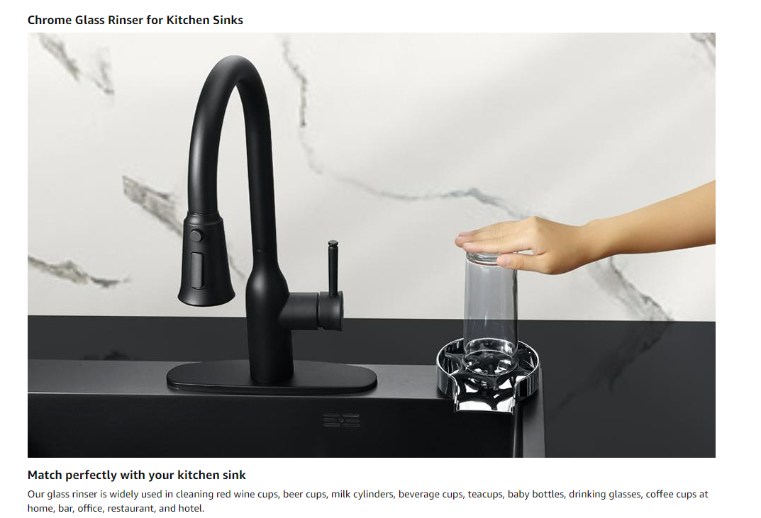 Ultimate Unicorn Automatic Glass Rinser Washer Cleaner Bar Sink Glass Cup Rinser