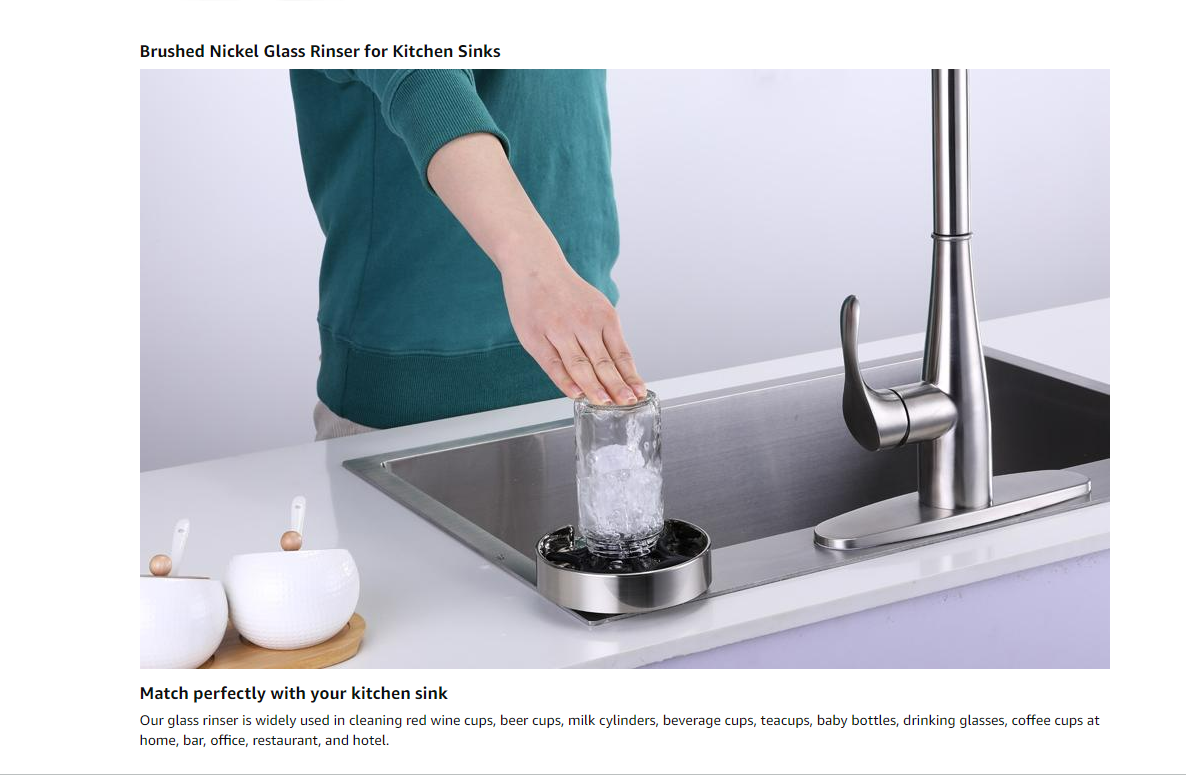 Ultimate Unicorn Automatic Glass Rinser Washer Cleaner Bar Sink Glass Cup Rinser