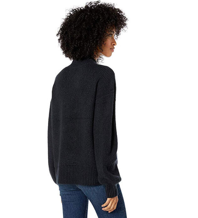Brand - Goodthreads Women's Boucle Shaker Stitch Balloon-Sleeve Sweater, Black