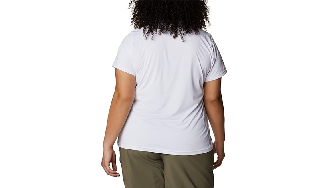 Columbia Women's Hike Short Sleeve Crew T-Shirt Top, White, Size Medium