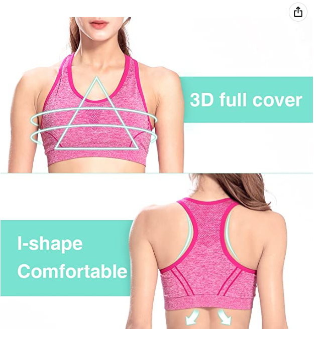 Camel Sports Bra Inner Women's Yoga Wear Dance Fitness Gym Quick Dry Stretch S