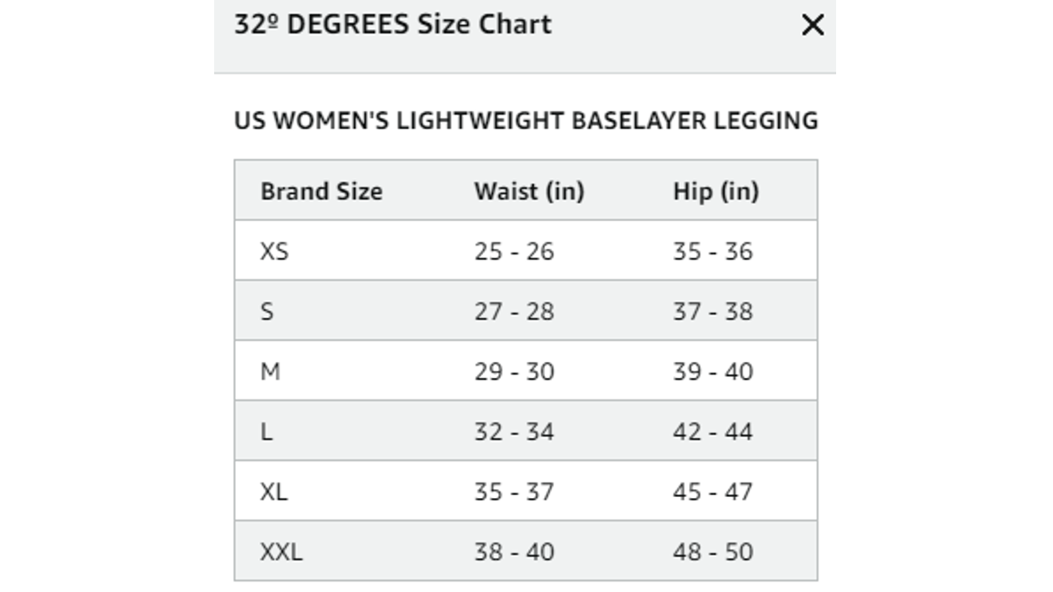 32 Degrees Women's Basic Pull On Full Length High Rise Leggings, Black, X-Small