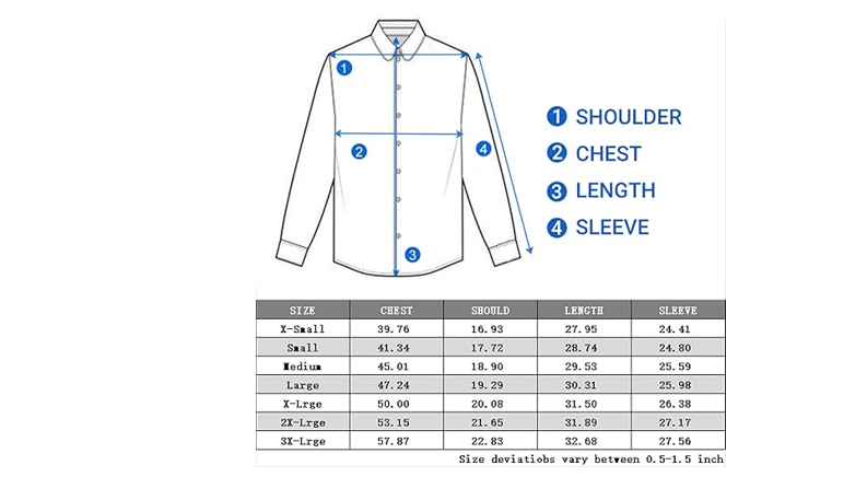 DELCARINO Men's Long Sleeve Button Up Shirts Solid Slim Fit Casual Business, S