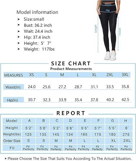 THE GYM PEOPLE Thick High Waist Yoga Pants with Pockets,Tummy Control Legging XL
