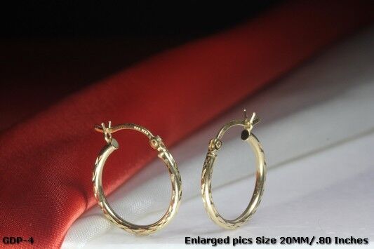 BRAND NEW GORGEOUS GOLD PLATED STERLING SILVER 925 20MM BRAND NEW HOOP EARRINGS