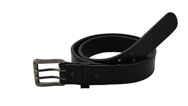 Bullhide Belts Mens Leather Double Prong Belt, Heavy-Duty, Genuine Full Grain,40