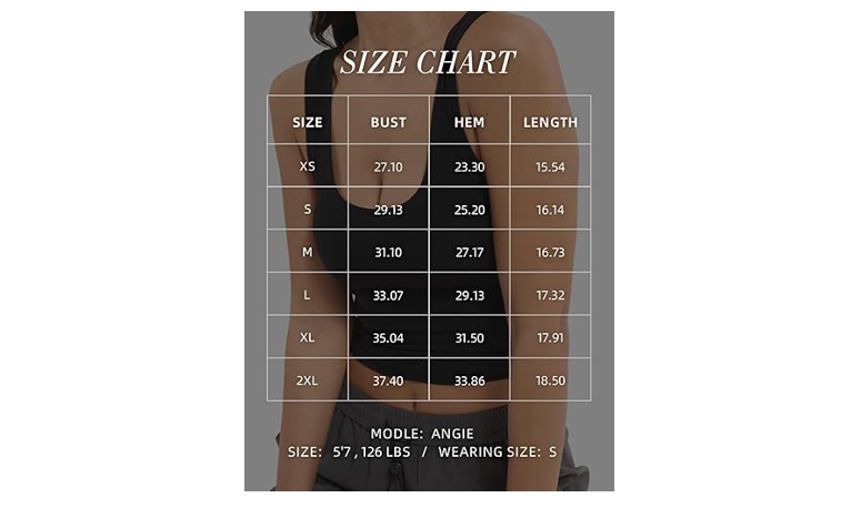 Women's Basic Sleeveless Crop Top Shirt Ribbed Scoop Neck Casual Summer, M