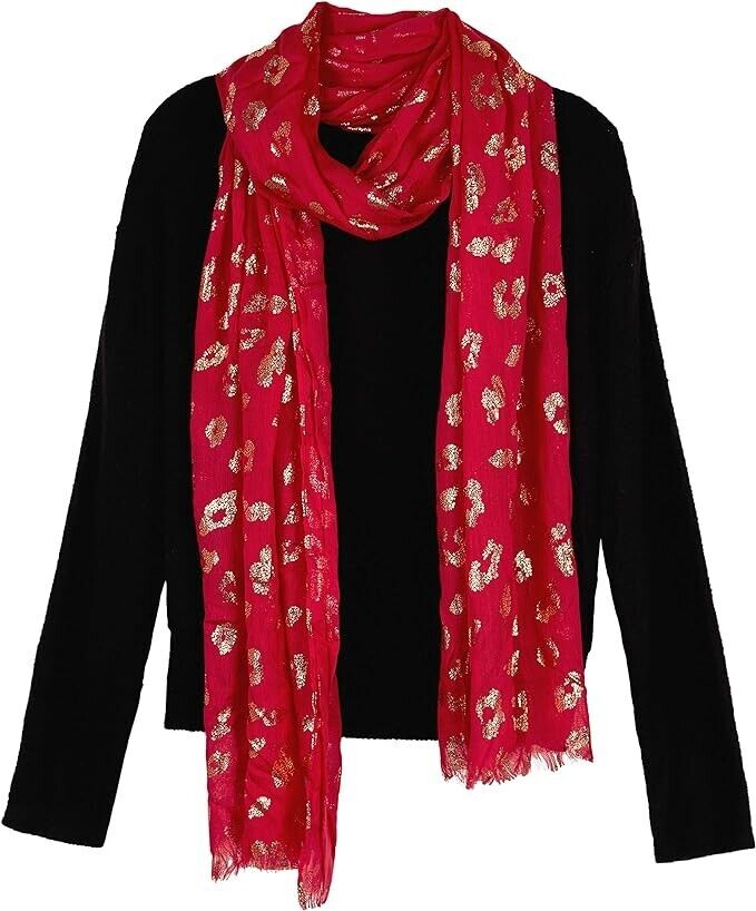 Amy Byer Girls' Long Sleeve Crew Neck Top with Scarf, Black, S