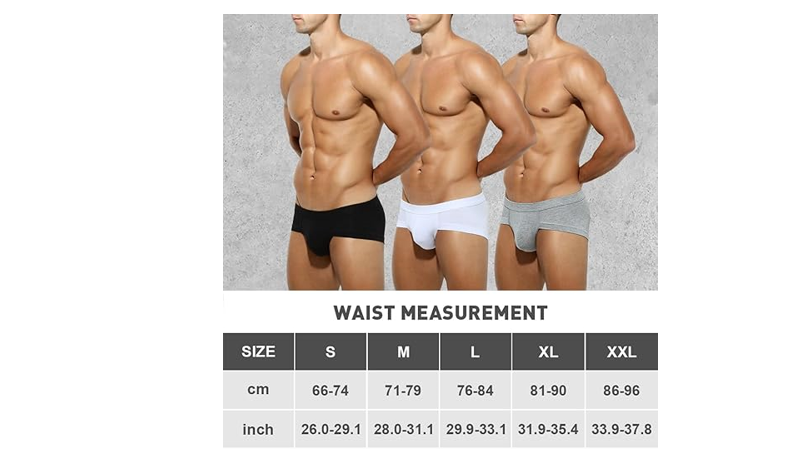 Arjen Kroos Men's Sexy Briefs Underwear, 3 Pack Modal Breathable Boxer, M