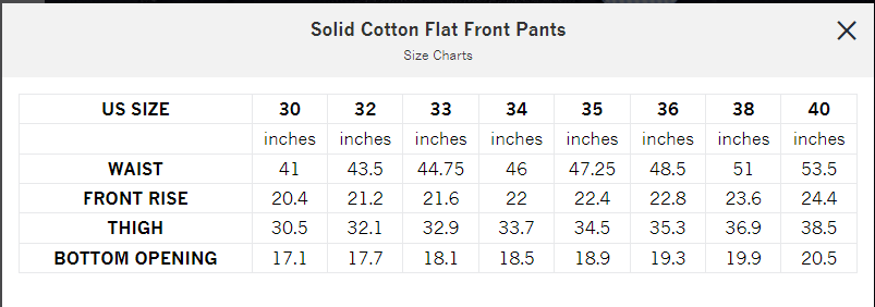 Bugatchi Solid Cotton Flat front pants New Navy Size 33x32 $149