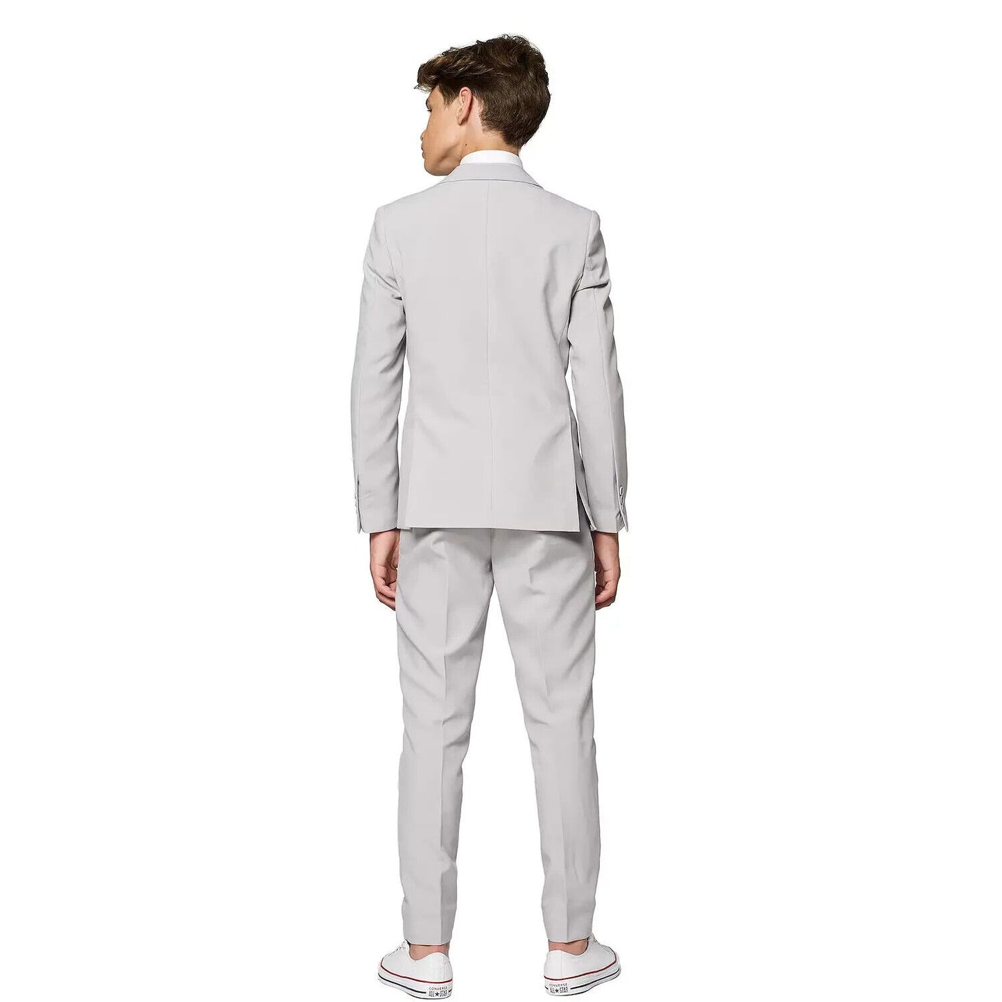 Boys 10-16 OppoSuits Groovy Grey Solid Suit, US12
