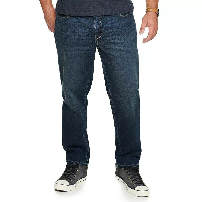 Big & Tall Sonoma Goods For Life® Straight-Leg Flexwear Jeans Rinse Wash 40Wx36L