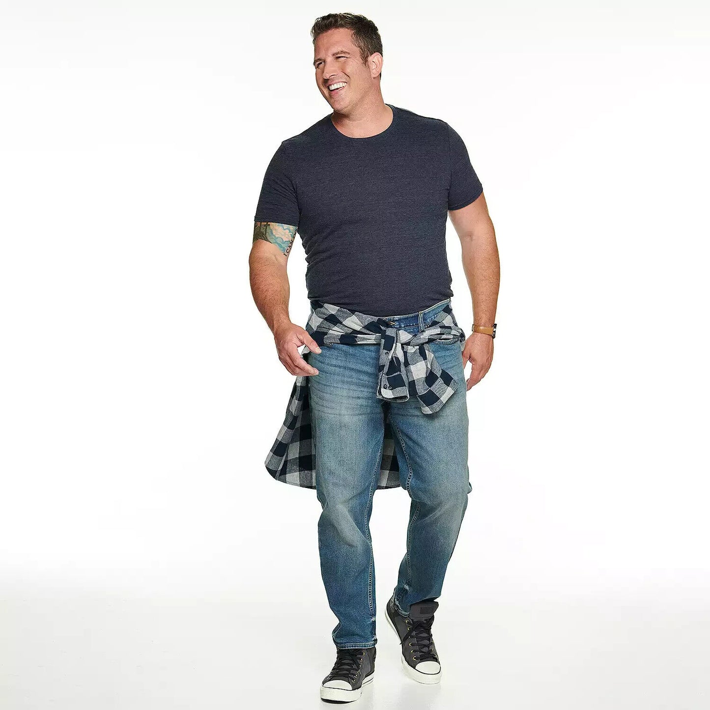 Big & Tall Sonoma Goods For Life Straight-Leg Flexwear Jeans Medium Wash 48Wx32L