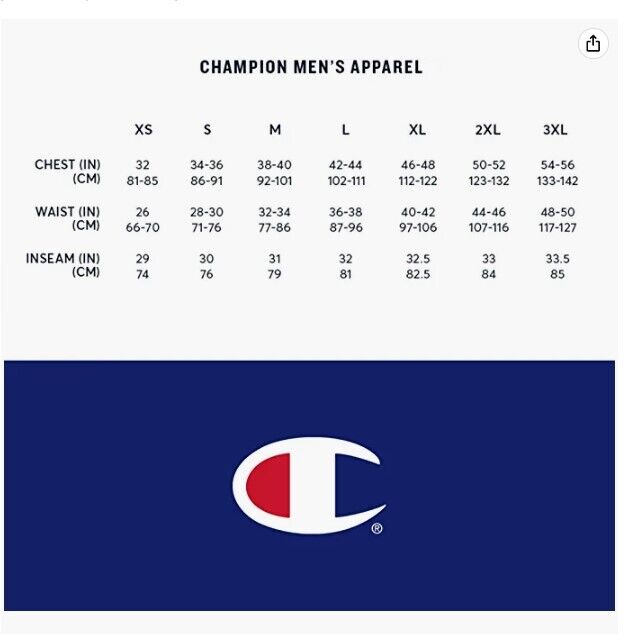 Champion Men's 9" Everyday Cotton Short with Pockets Black Small