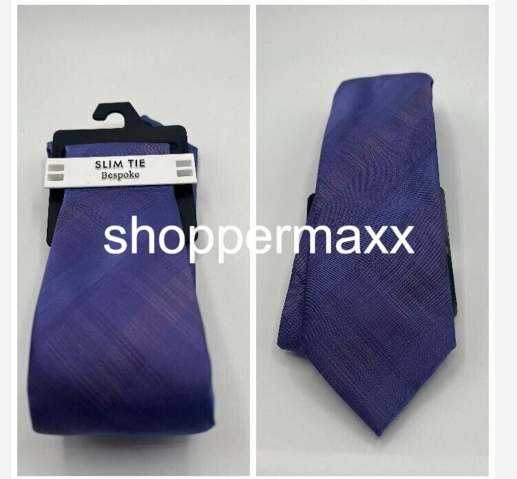 Bespoke Slim Tie, Purple, One Size