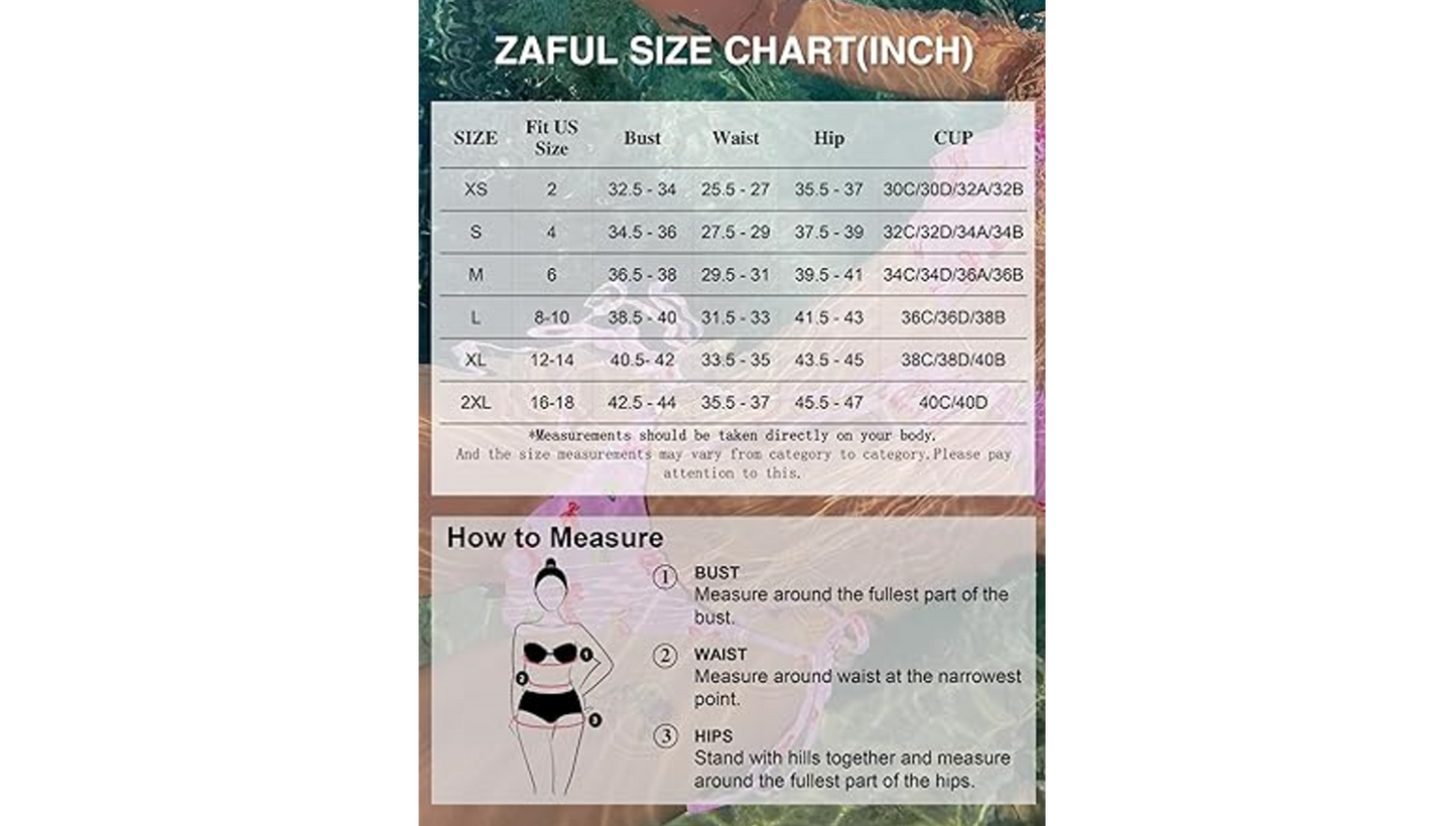 ZAFUL Women's Triangle Bikini Floral String Bikini Set 2 Piece Bath Swimsuit, XL