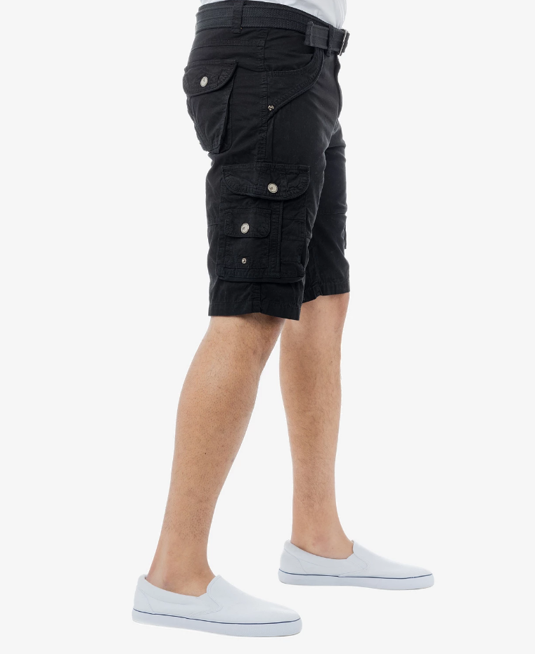 X-Ray Men's Belted Double Pocket Cargo Shorts 34