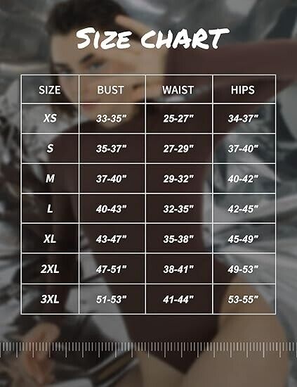 PUMIEY Long Sleeve Bodysuit For Women Sexy Bodysuit Clothing Crew Neck Top, XXL