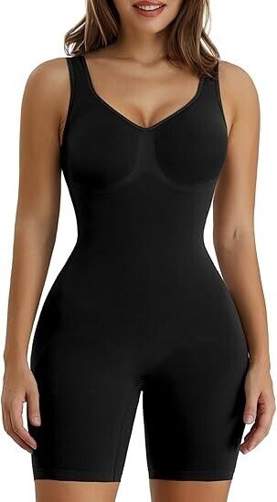 SHAPERX Women Shapewear Tummy Control Seamless Sculpting Body Shaper Black L-3XL