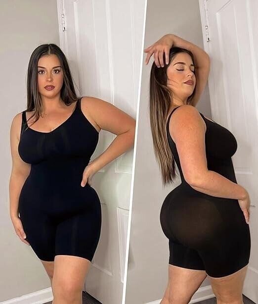 SHAPERX Women Shapewear Tummy Control Seamless Sculpting Body Shaper Black L-3XL