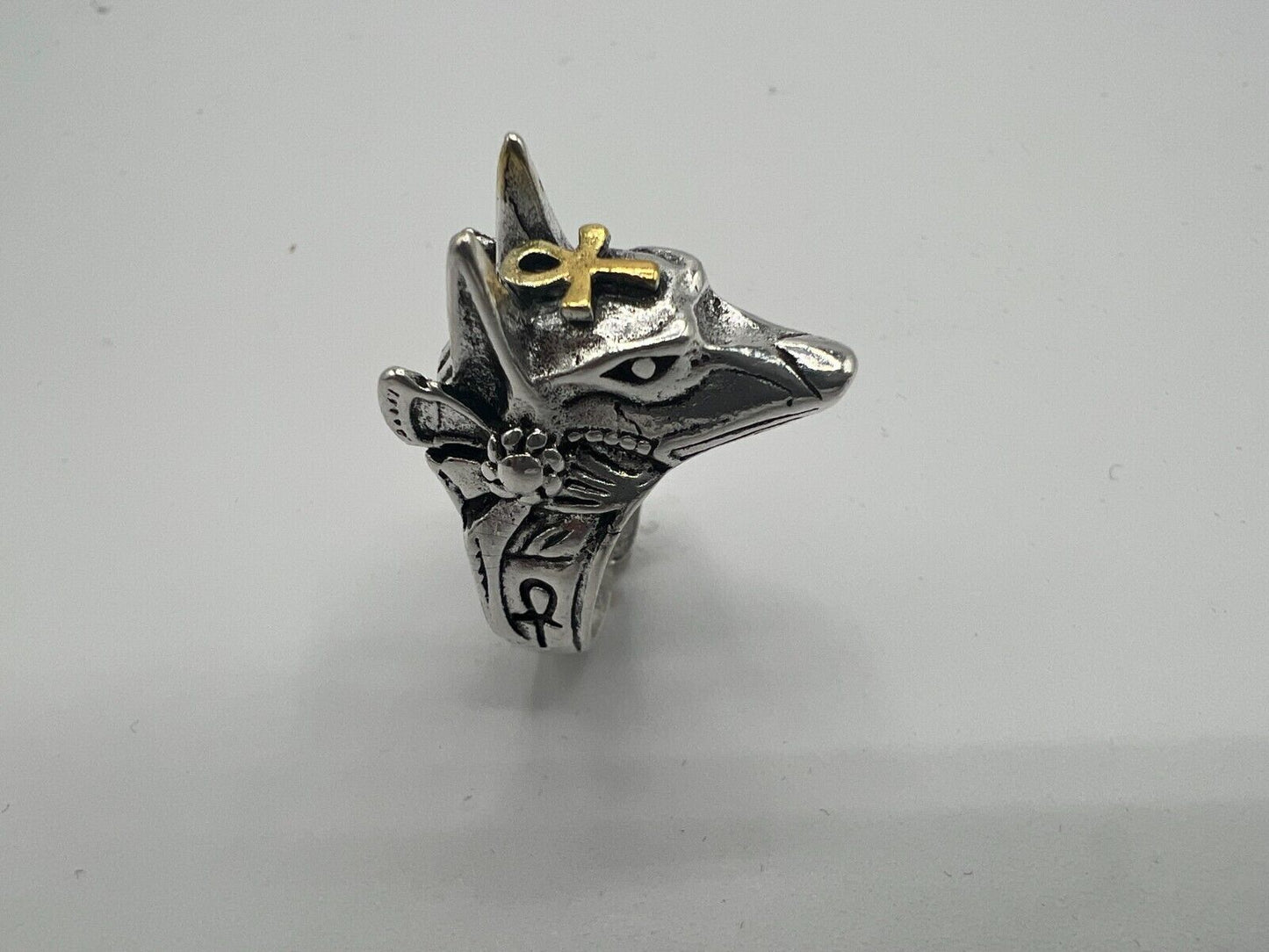 Adjustable Huge Celtic Wolf Head Vintage Biker Punk Wrap Gothic Wolf Animal Ring