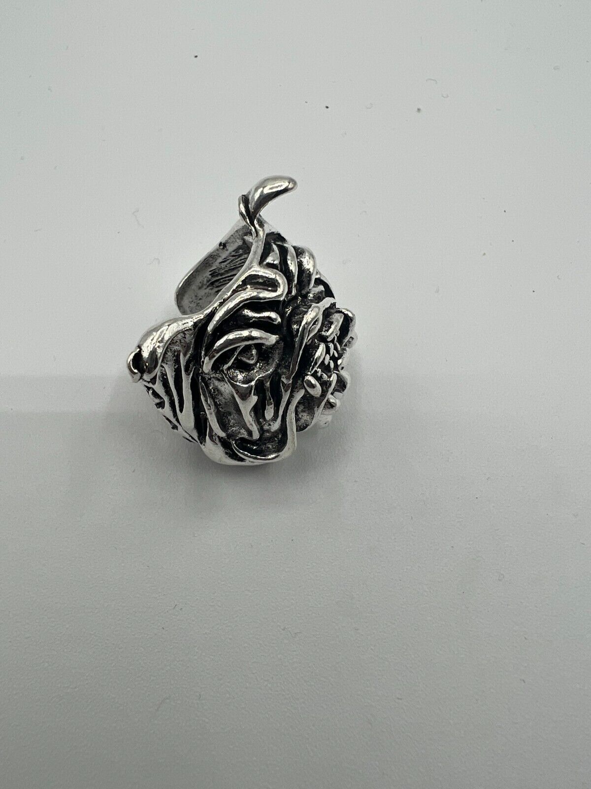 Adjustable Huge Bulldog Head Vintage Biker Punk Wrap Gothic Bulldog Animal Ring
