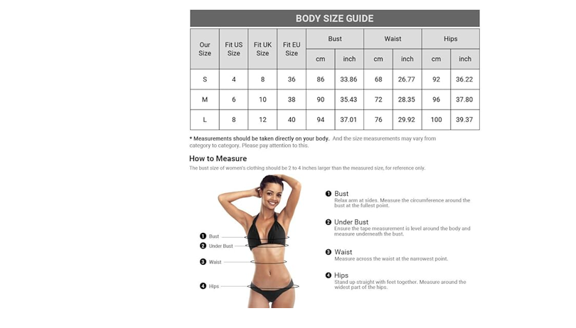 ZAFUL Women's High Cut Bikini Sets Ribbed V-Wire Cami Bikini Two Piece, S