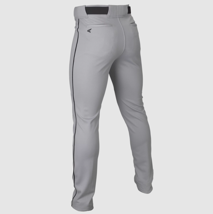 Easton Youth Bio-Dri Rival Piped Pants, Youth Baseball Pants Grey/Black, Small