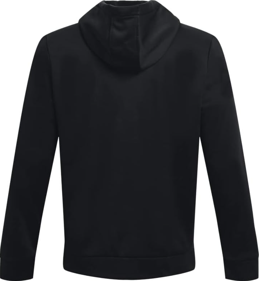 Under Armour Boys ArmourFleece Big Logo Hoodie, Black / Pitch Gray, Youth Large