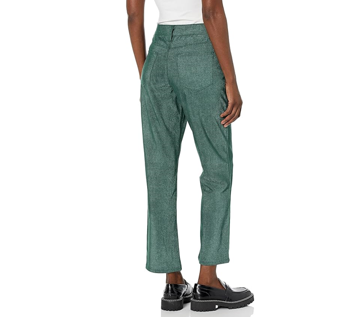 Women's Sueded Twill 5 Pocket Straight Leg Pant Lifestyle Collection, Hunter, 8