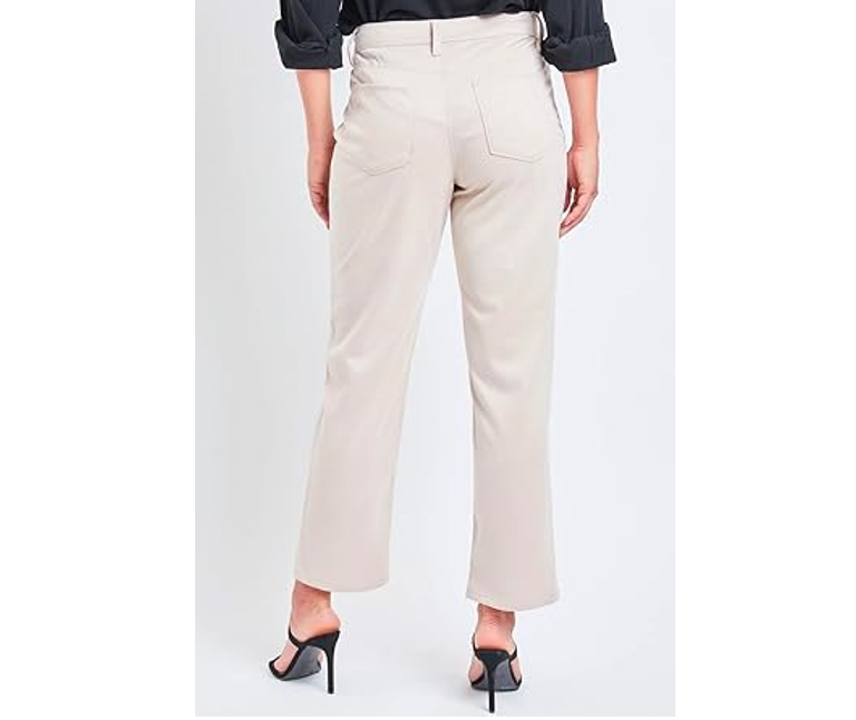 Women's Sueded Twill 5 Pocket Straight Leg Pant Lifestyle Collection, White, 6