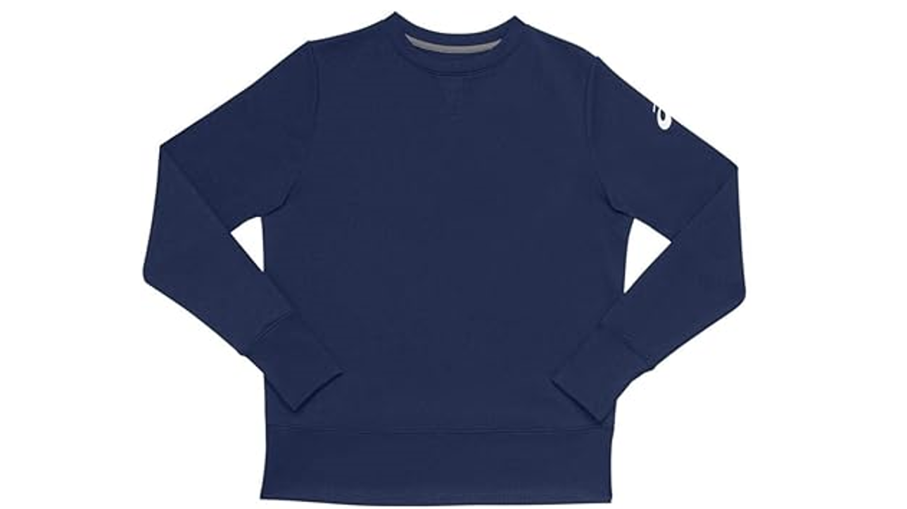 ASICS Women's French Terry Crew, Navy, X-Large