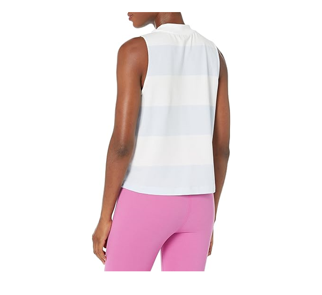Andrew Marc Sport Women's Sleeveless Hip Length Crew Neck T-Shirt, French Blue S