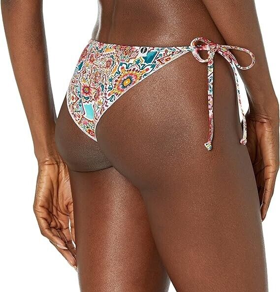 Eidon Women's Standard Tiki Tie Side Cheeky Bikini Bottom Swimsuit, Cusco Medium